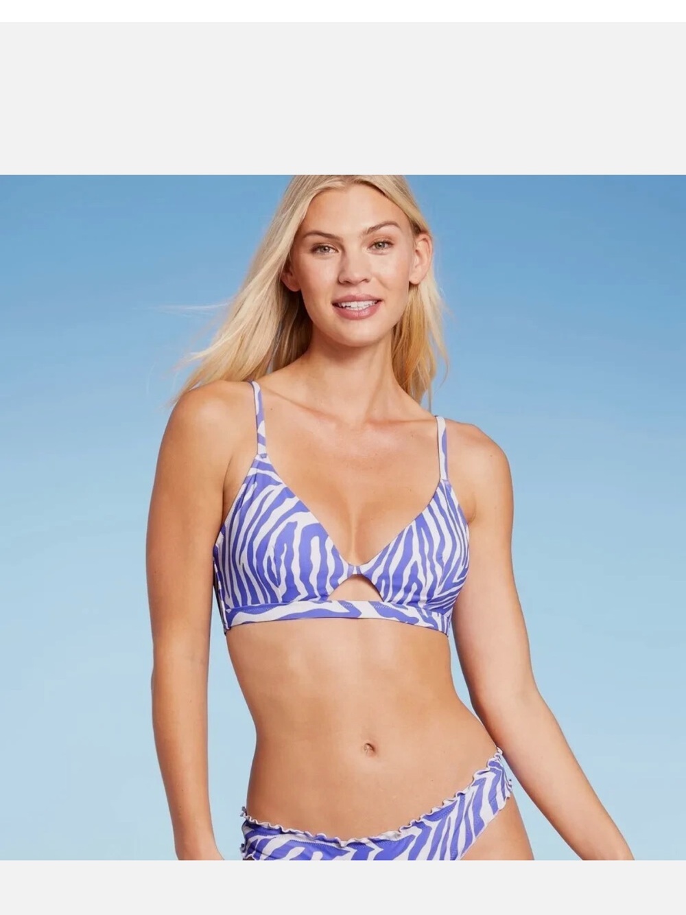 Shade & Shore Lilac Zebra-Print Bikini Set